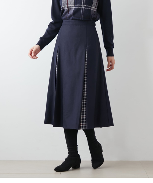 ツイル×Snowニューヨーカータータン ボックスタックスカート