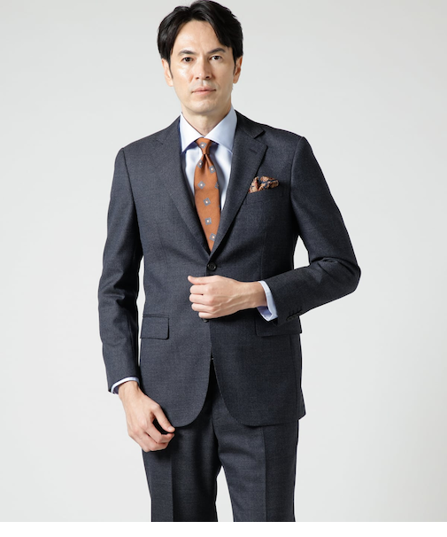 テトロンウール ミルド ミックス千鳥 スーツ
