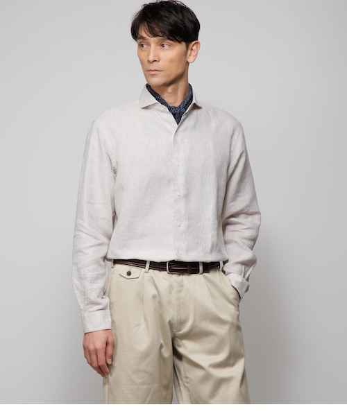 【その他1】リネン シャンブレー ジャスト 7分袖 シャツ<A DAY IN THE LIFE> UNITED ARROWS LTD. OUTLET｜リネン シャンブレー ジャスト 7分袖