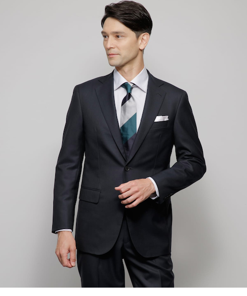 ニューヨーカー シルク ウール NEWYORKER パンツスーツ ストライプ NEW