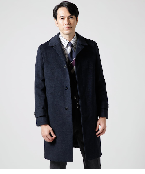 A.P.C ステンカラーコート ブラック A.P.C.（アーペーセー）ステンカラーコート 紺 サイズ:S メンズ