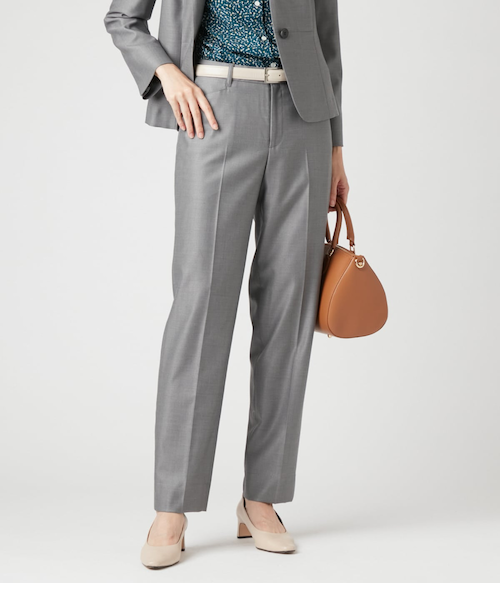 ウールシルクシャークスキン テーパードパンツ｜ニューヨーカー