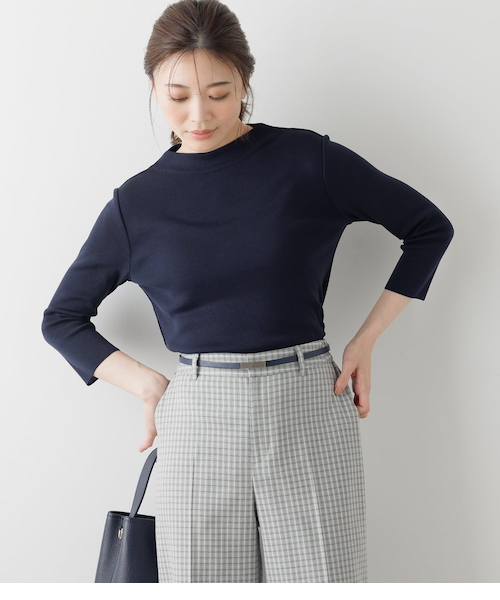 手洗い可能】ハイネック7分袖プルオーバー｜ニューヨーカーの