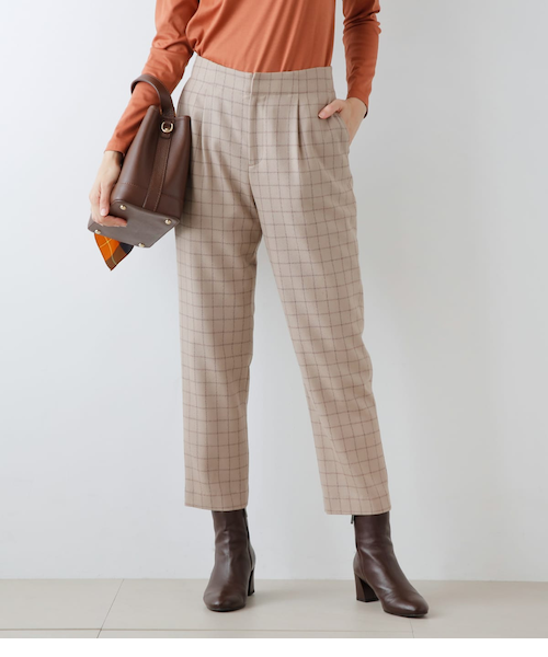 ブロークンヘリンボーンツィード テーパードパンツ｜ニューヨーカーの