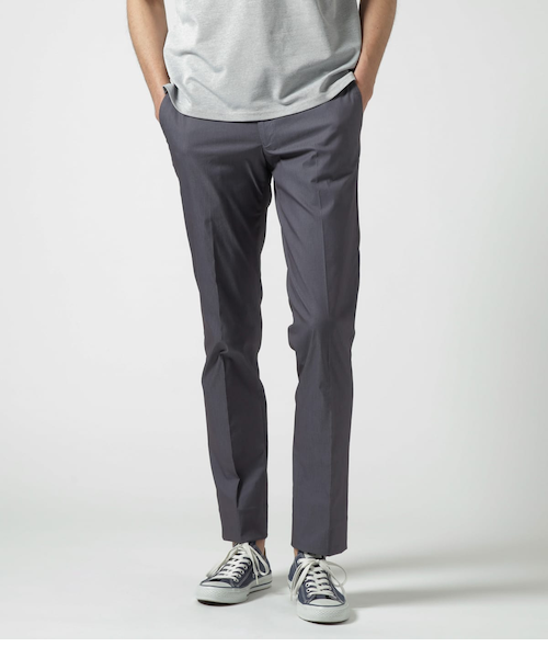 ウォッシャブル】ムリネダイアゴナル ウエストアジャストパンツ