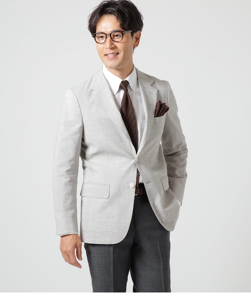 リネン混 ピンチェック ジャケット｜ニューヨーカーのアウトレット通販