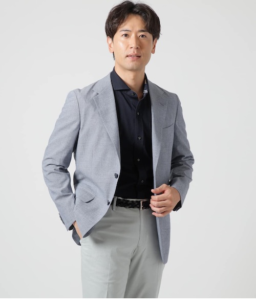 リネン混 ピンチェック ジャケット｜ニューヨーカーのアウトレット通販