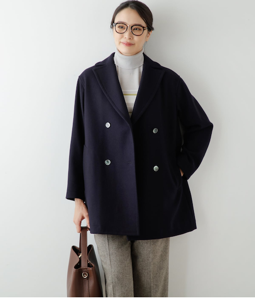 ほぼ新品 定価63,720円 日本製 ニューヨーカー メルトンウールPコート黒L L】NEWYORKER MELTON ピーコート｜ニューヨーカーのアウトレット通販