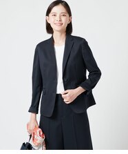 Ladies NEW YORKER ジャケット ベルベット 黒13号 L 美品 ジャケット 