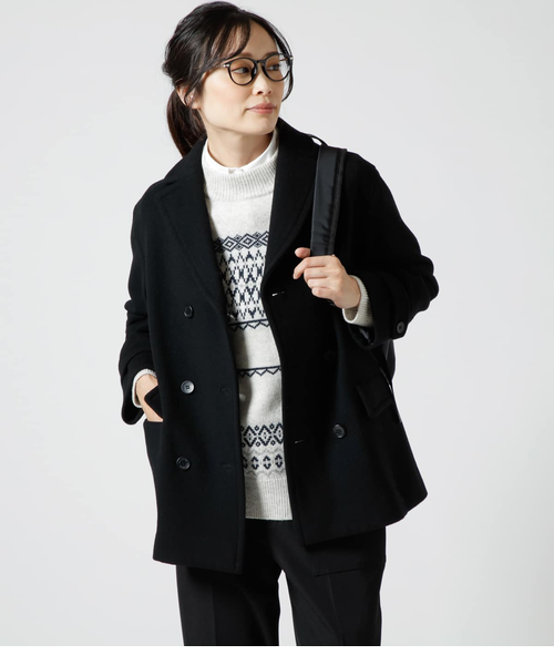 L】ウールシャルムビーバー Pコート｜ニューヨーカーのアウトレット