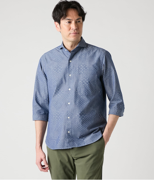 3T0907/未使用品 フィナモレ ジャガードカッタウェイシャツ Finamore - Style Web Magazine \u0026 Online Shop | ビー・アール