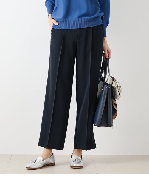 size SHORT/TALLあり］キチントボトムス サキソニー ワイド パンツ