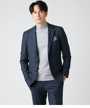 【ストレッチ・防シワ】FLEX COMFORT ウィンドウペイン スーツ