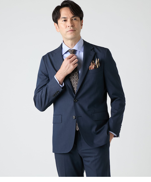 ストレッチ・防シワ】FLEX COMFORT マイクロヘリンボーン スーツ