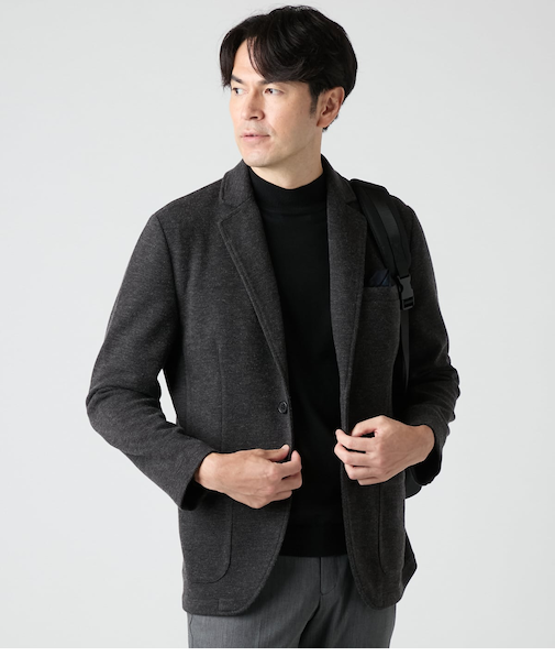 【ストレッチ・ウォッシャブル】 カットソージャケット