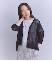 ［SNOW FLAKE COTTON］ メッシュニットカーディガン