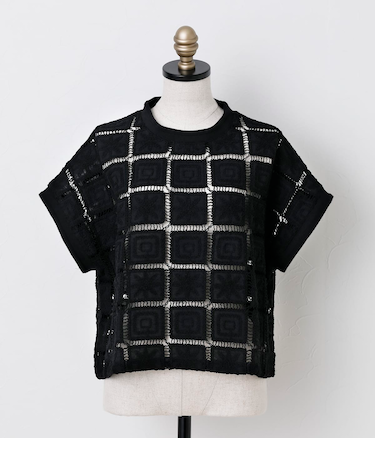 Square Embroidery Lace ブラウス