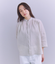 ［ACAR］Thin Stripe ピンタックギャザーブラウス