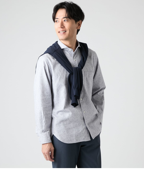 LEONARD フラワープリント長袖シャツ TORNADO MART∴ブラーリーフラワープリント / TORNADO MART