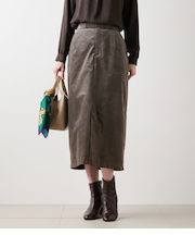 【ウォッシャブル】ライトコール ストレートスカート