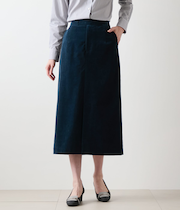 【ウォッシャブル】ライトコール ストレートスカート