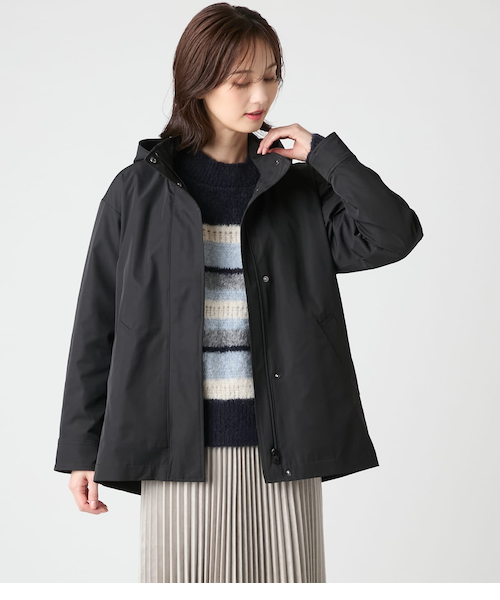 ウォッシャブル】【撥水・保温・防水】3LAYERジャージー フーデット