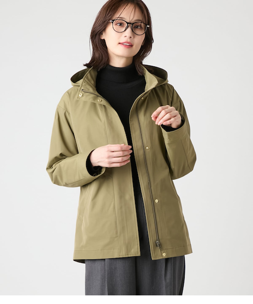 ウォッシャブル】【撥水・保温・防水】3LAYERジャージー フーデット