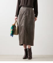 【L】【ウォッシャブル】ライトコール ストレートスカート