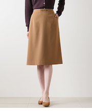 ギャバライクポリエステル ビット付きスカート