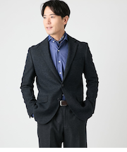 ツィードライク ヘリンボーン ジャケット