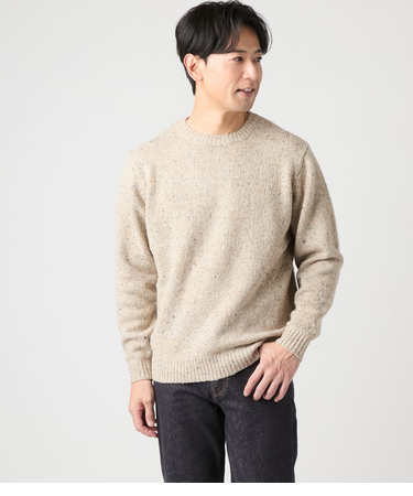 ネップ クルーネックプルオーバーニット