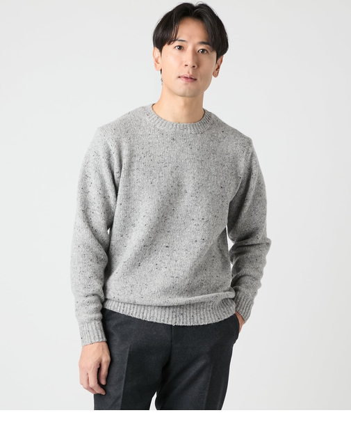 ネップ クルーネックプルオーバーニット