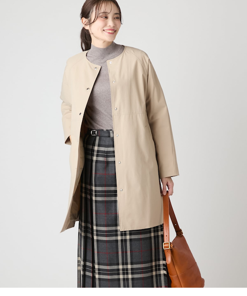 ポリエステルタフタ ライトダウンコート