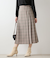 カラードグレンチェック サイドタックプリーツスカート