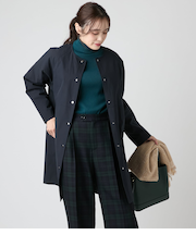 【L】ポリエステルタフタ ライトダウンコート