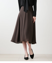 【L】ビットプリント フレアスカート