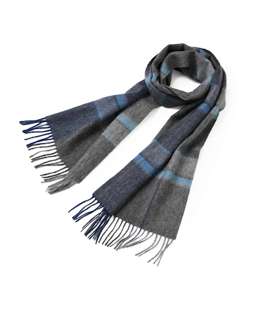 ウール ビッグチェック マフラー