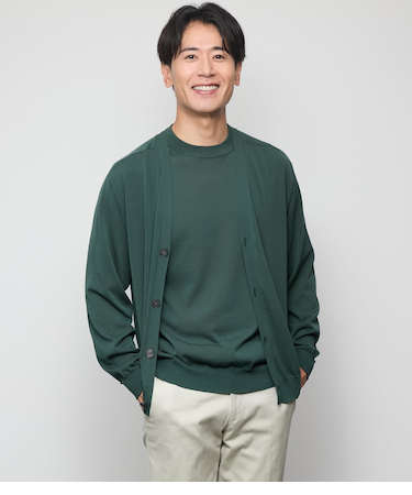 【ウォッシャブル】ホールガーメント カーディガン