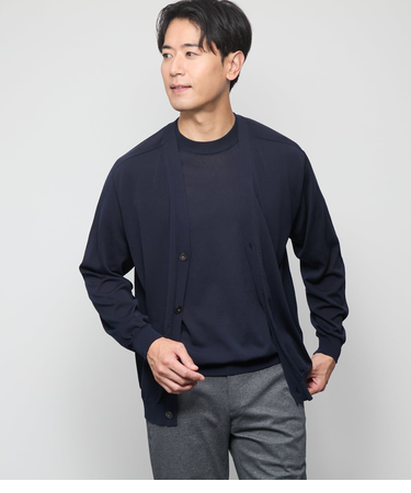 【ウォッシャブル】ホールガーメント カーディガン