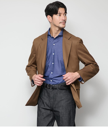 【ストレッチ】ウールブレンドチノクロス モジュラージャケット（セットアップ対応）