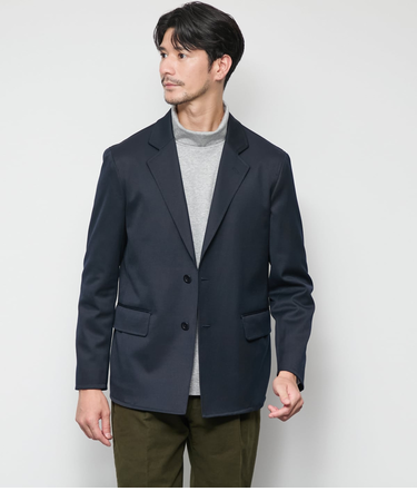 【ストレッチ】ウールブレンドチノクロス モジュラージャケット(セットアップ対応)