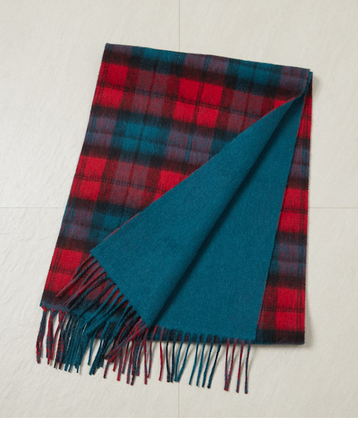 ダブルフェイス リバーシブルチェックマフラー