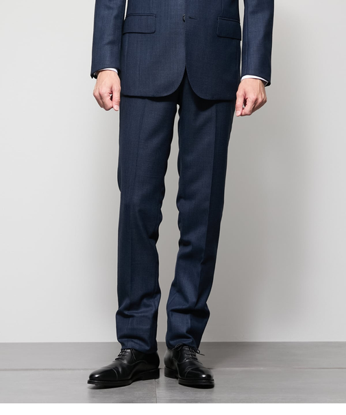 【防シワ・撥水・ストレッチ】TRAVEL COMFORT マイクロチェック ウエストアジャストスラックス(セットアップ対応)