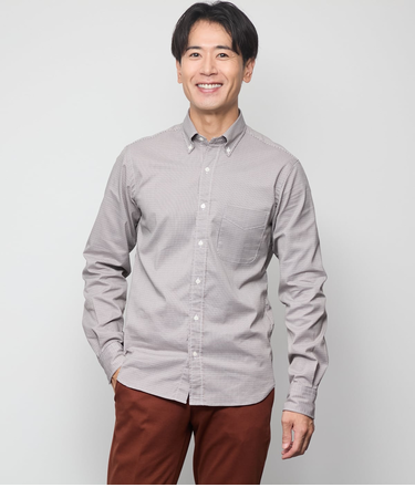 【ストレッチ】オックス ガンクラブ 長袖ショートボタンダウンシャツ