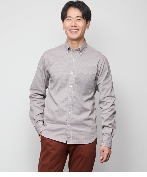 【ストレッチ】オックス ガンクラブ 長袖ショートボタンダウンシャツ