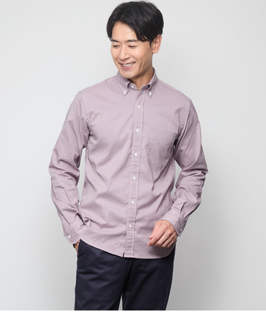 【ストレッチ】オックス ガンクラブ 長袖ショートボタンダウンシャツ