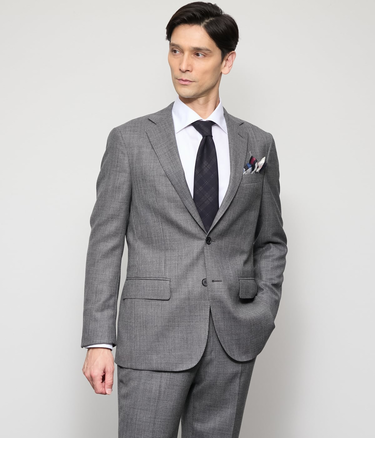 【ストレッチ・撥水・防シワ】TRAVEL COMFORT マイクロチェック ジャケット(セットアップ対応)