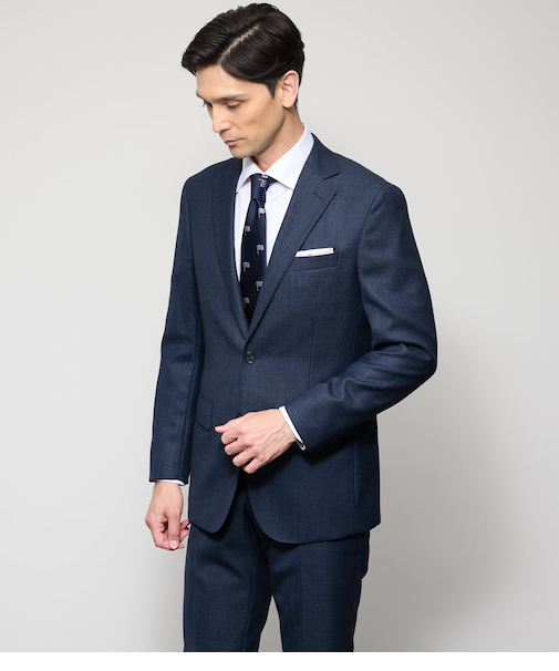 【ストレッチ・撥水・防シワ】TRAVEL COMFORT マイクロチェック ジャケット(セットアップ対応)