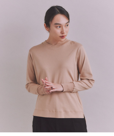 ［LOTUS］Urtla High Gauge Rib 袖リブクロスネックプルオーバー