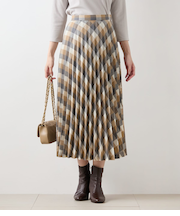 エターミンブロックチェック プリーツスカート